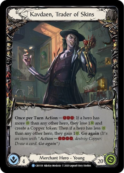 Kavdaen Trader of Skins (#CRU118) (Crucible of War) Near Mint Unlimited Edition Rainbow Foil