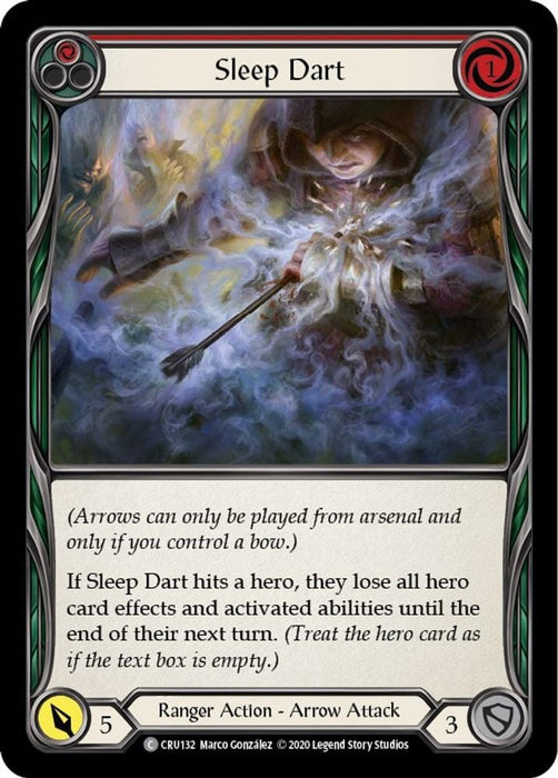 Sleep Dart Red (#CRU132) (Crucible of War) Near Mint Unlimited Edition Rainbow Foil