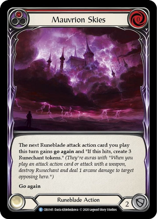 Mauvrion Skies Red (#CRU145) (Crucible of War) Near Mint Unlimited Edition Rainbow Foil