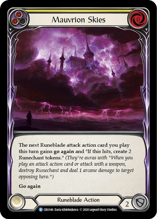 Mauvrion Skies Yellow (#CRU146) (Crucible of War) Near Mint Unlimited Edition Rainbow Foil