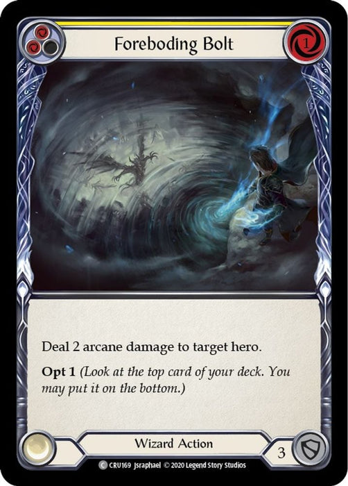 Foreboding Bolt Yellow (#CRU169) (Crucible of War) Near Mint Unlimited Edition Rainbow Foil
