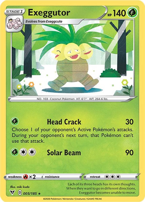 Exeggutor (#005/185) (SWSH04: Vivid Voltage) Near Mint Reverse Holofoil