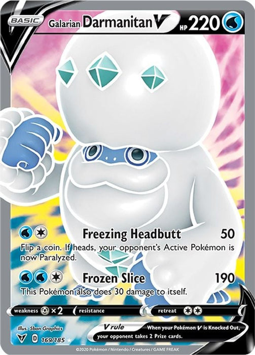 Galarian Darmanitan V Full Art (#169/185) (SWSH04: Vivid Voltage) Near Mint Holofoil