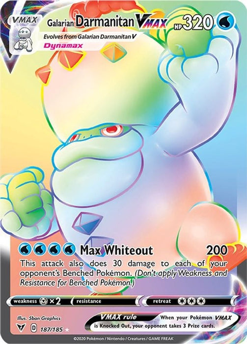 Galarian Darmanitan VMAX Secret (#187/185) (SWSH04: Vivid Voltage)