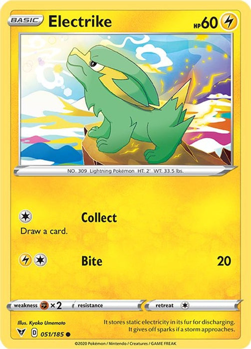 Electrike (#051/185) (SWSH04: Vivid Voltage) Near Mint Reverse Holofoil