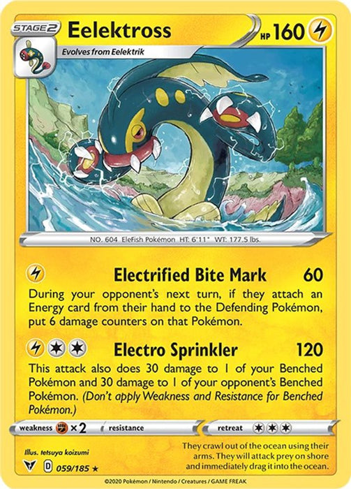 Eelektross (#059/185) (SWSH04: Vivid Voltage) Near Mint Reverse Holofoil