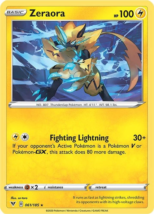 Zeraora (#061/185) (SWSH04: Vivid Voltage)