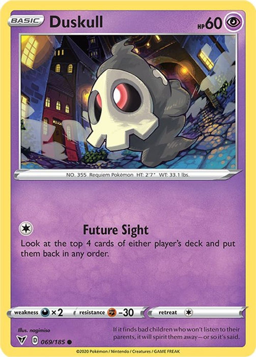 Duskull (#069/185) (SWSH04: Vivid Voltage) Near Mint Reverse Holofoil