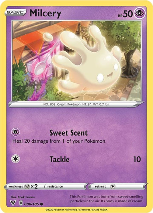 Milcery (#080/185) (SWSH04: Vivid Voltage) Near Mint Reverse Holofoil