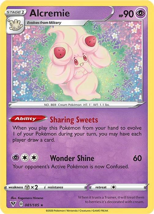 Alcremie (#081/185) (SWSH04: Vivid Voltage) Near Mint Reverse Holofoil
