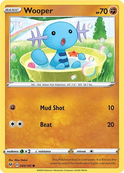 Wooper (#083/185) (SWSH04: Vivid Voltage) Near Mint Reverse Holofoil