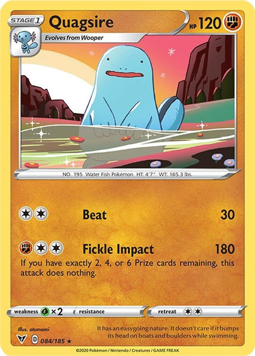Quagsire (#084/185) (SWSH04: Vivid Voltage) Near Mint Reverse Holofoil