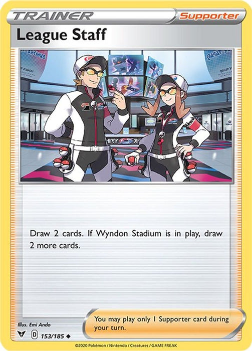 League Staff (#153/185) (SWSH04: Vivid Voltage) Near Mint Reverse Holofoil