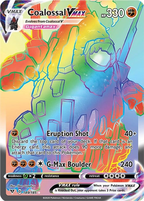 Coalossal VMAX Secret (#189/185) (SWSH04: Vivid Voltage)
