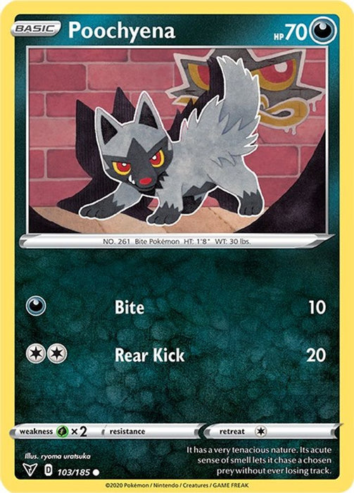 Poochyena (#103/185) (SWSH04: Vivid Voltage) Near Mint Reverse Holofoil