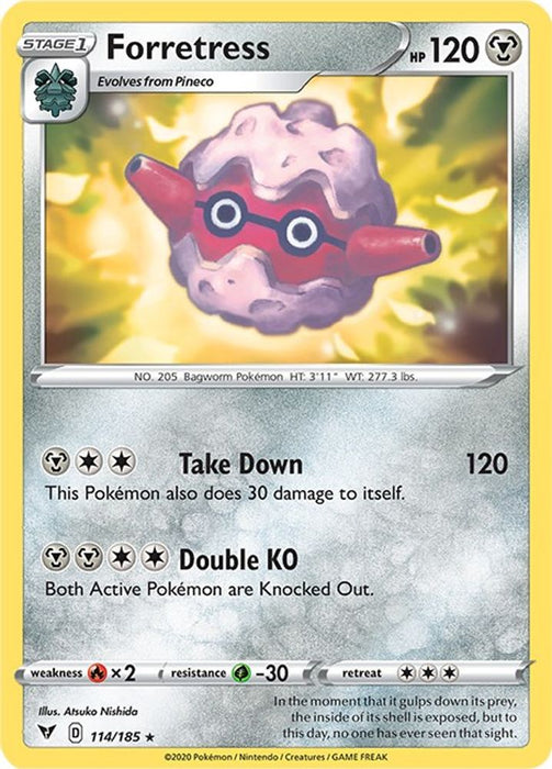 Forretress (#114/185) (SWSH04: Vivid Voltage) Near Mint Reverse Holofoil