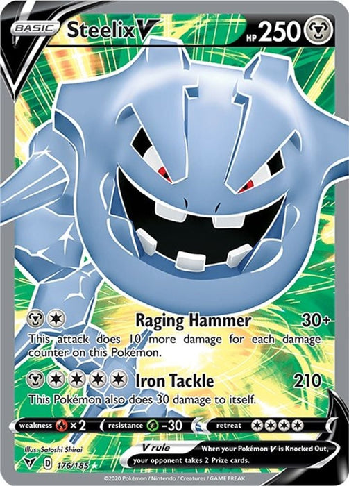 Steelix V Full Art (#176/185) (SWSH04: Vivid Voltage)