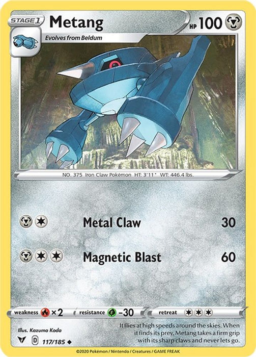 Metang (#117/185) (SWSH04: Vivid Voltage) Near Mint Reverse Holofoil