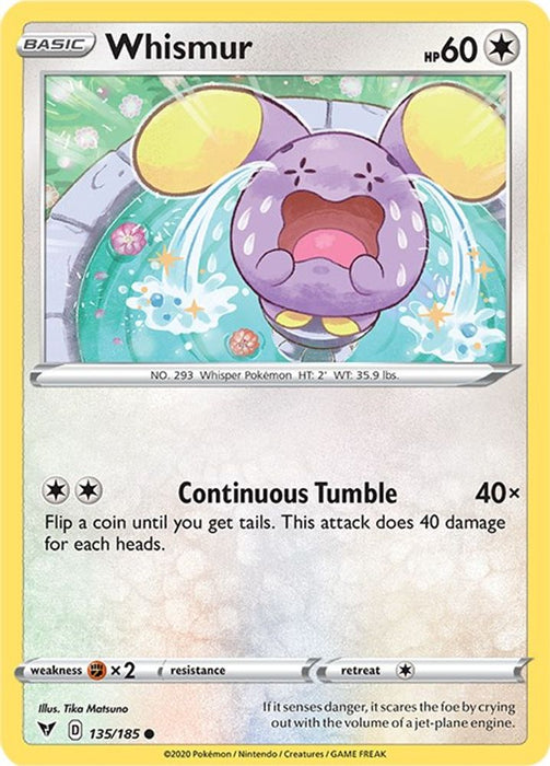 Whismur (#135/185) (SWSH04: Vivid Voltage) Near Mint Reverse Holofoil