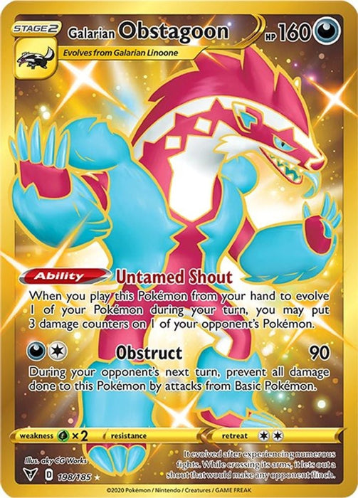 Galarian Obstagoon Secret (#198/185) (SWSH04: Vivid Voltage)