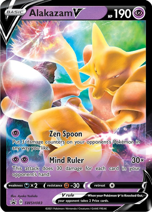 Alakazam V SWSH083 (#SWSH083) (SWSH: Sword & Shield Promo Cards) Near Mint Holofoil