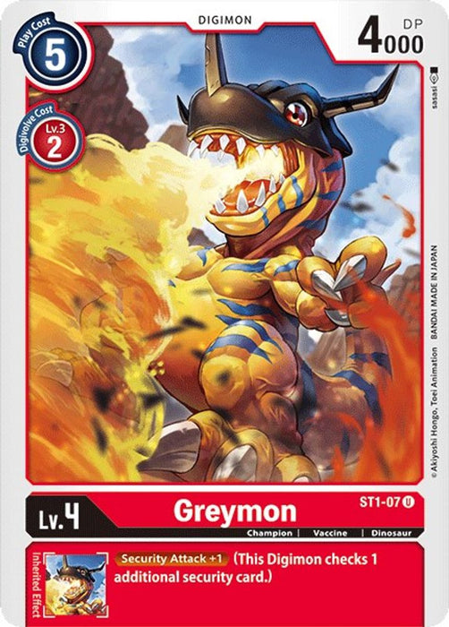 Greymon (#ST1-07 U) (Starter Deck 01: Gaia Red) Near Mint