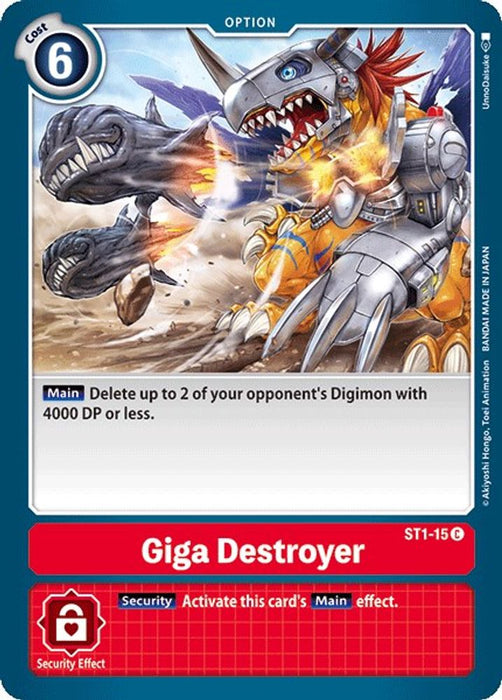 Giga Destroyer (#ST1-15 C) (Starter Deck 01: Gaia Red) Near Mint