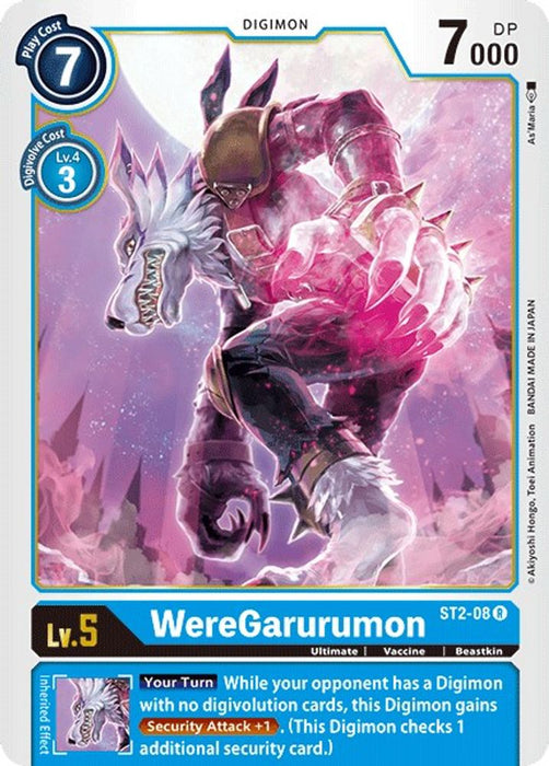 WereGarurumon (#ST2-08 R) (Starter Deck 02: Cocytus Blue) Near Mint