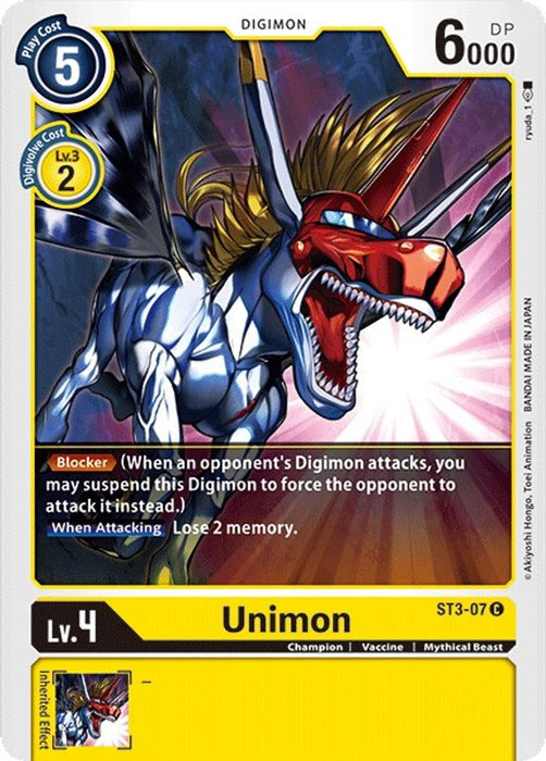 Unimon (#ST3-07 C) (Starter Deck 03: Heaven's Yellow) Near Mint