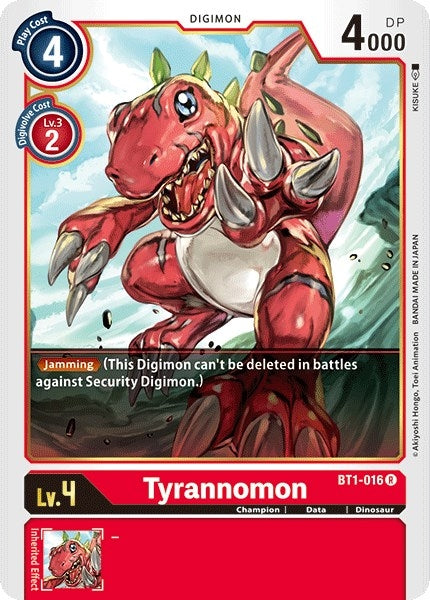 Image for Tyrannomon (BT1-016 R) - Digimon Card Game
