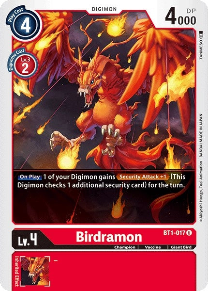 Image for Birdramon - BT1-017 (BT1-017 U) - Digimon Card Game