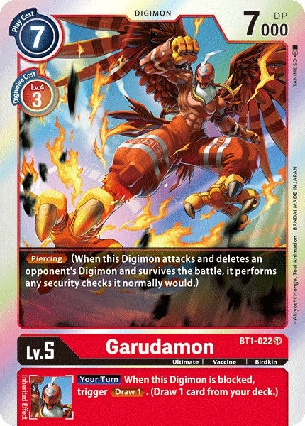 Image for Garudamon - BT1-022 (BT1-022 SR) - Digimon Card Game