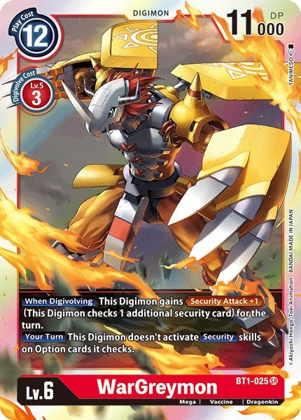 Image for WarGreymon (BT1-025 SR) - Digimon Card Game
