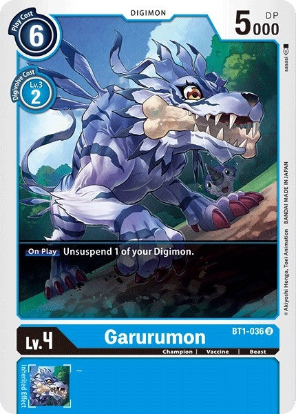 Image for Garurumon - BT1-036 (BT1-036 U) - Digimon Card Game