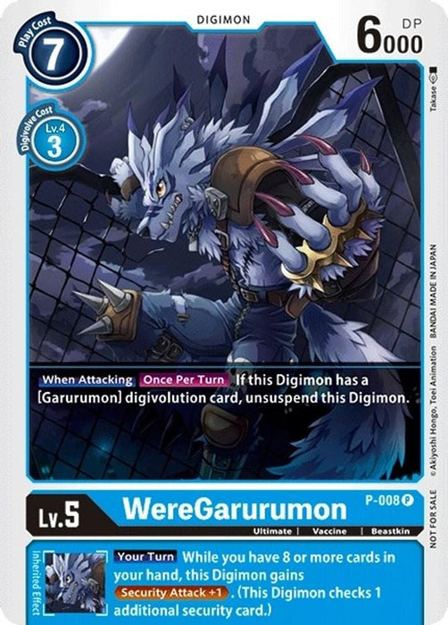 WereGarurumon - P-008 (#P-008 P) (Digimon Promotion Cards) Near Mint Foil