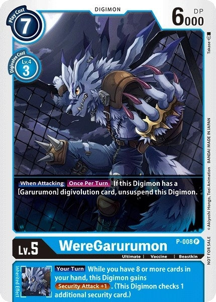 Image for WereGarurumon - P-008 (P-008 P) - Digimon Card Game