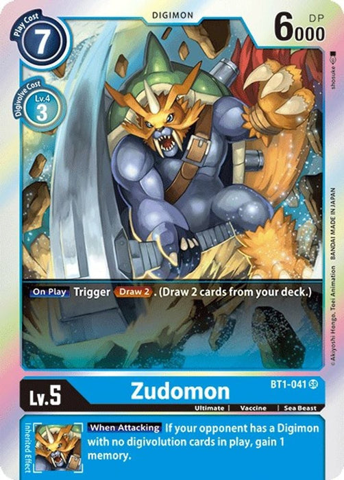 Zudomon BT1 041 (#BT1-041 SR) (Release Special Booster 1.0) Near Mint Foil