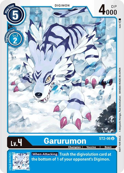 Garurumon - ST2-06 (Tamer Party Promo) (#ST2-06 U) (Starter Deck 02: Cocytus Blue) Near Mint