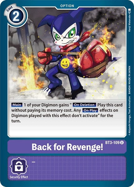 Image for Back for Revenge! (BT3-109 U) - Digimon Card Game
