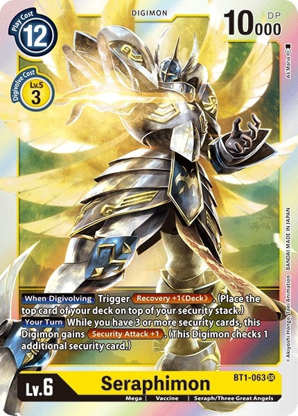 Image for Seraphimon (BT1-063 SR) - Digimon Card Game