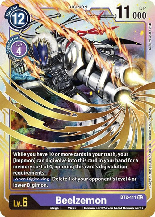Beelzemon (#BT2-111 SEC) (Release Special Booster 1.0) Near Mint Foil