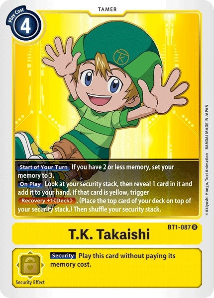 Image for T.K. Takaishi (BT1-087 R) - Digimon Card Game