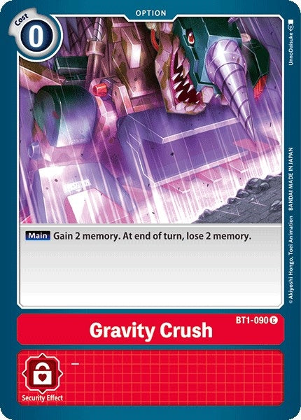 Image for Gravity Crush (BT1-090 C) - Digimon Card Game