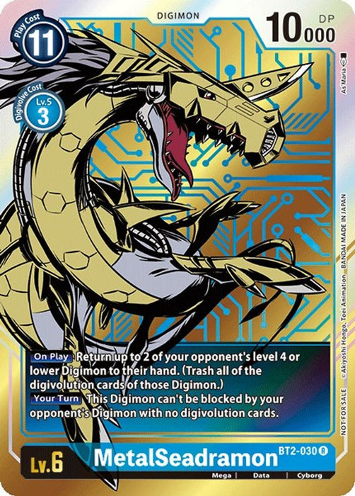 MetalSeadramon - BT2-030 (Dash Pack Ver. 1.0) (#BT2-030 R) (Release Special Booster 1.0) Near Mint Foil