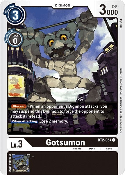 Image for Gotsumon (BT2-054 U) - Digimon Card Game