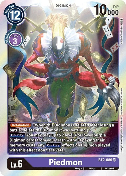 Piedmon (#BT2-080 SR) (Release Special Booster 1.0) Near Mint Foil