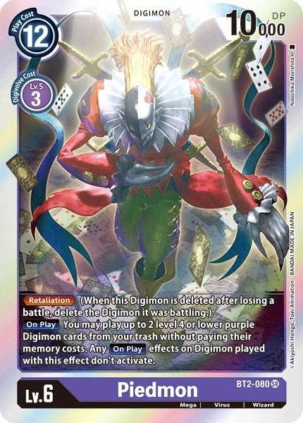 Image for Piedmon (BT2-080 SR) - Digimon Card Game