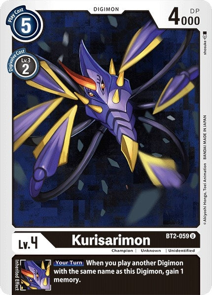 Image for Kurisarimon (BT2-059 U) - Digimon Card Game