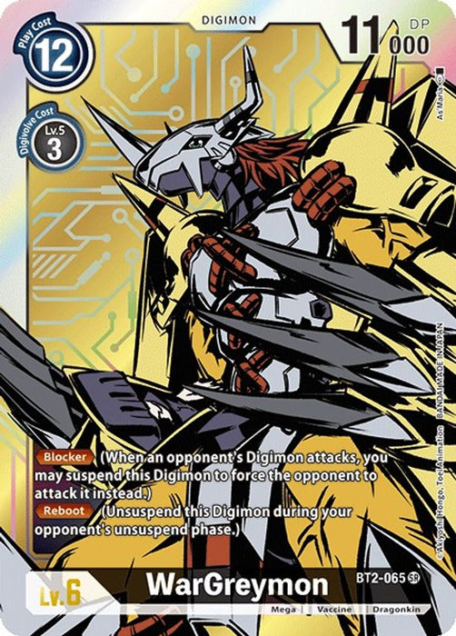 WarGreymon - BT2-065 (Alternate Art) (#BT2-065 SR) (Release Special Booster 1.0) Near Mint Foil