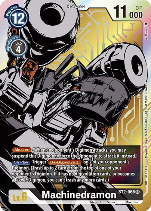 Machinedramon - BT2-066 (Dash Pack Ver. 1.0) (#BT2-066 SR) (Release Special Booster 1.0) Near Mint Foil